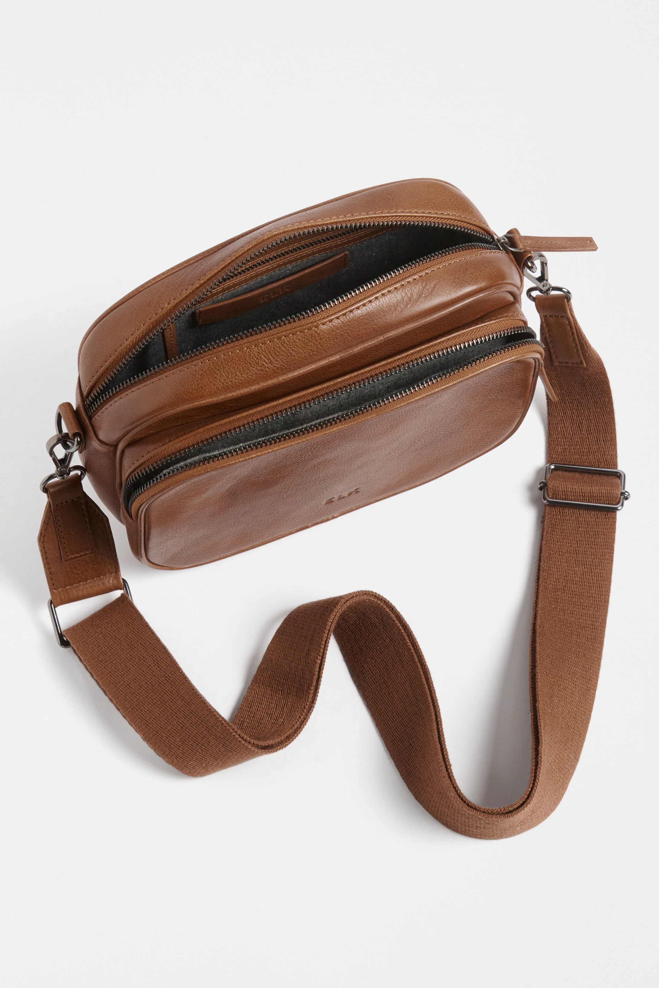 Kassel Leather Crossbody Bag – Tan - Image 4