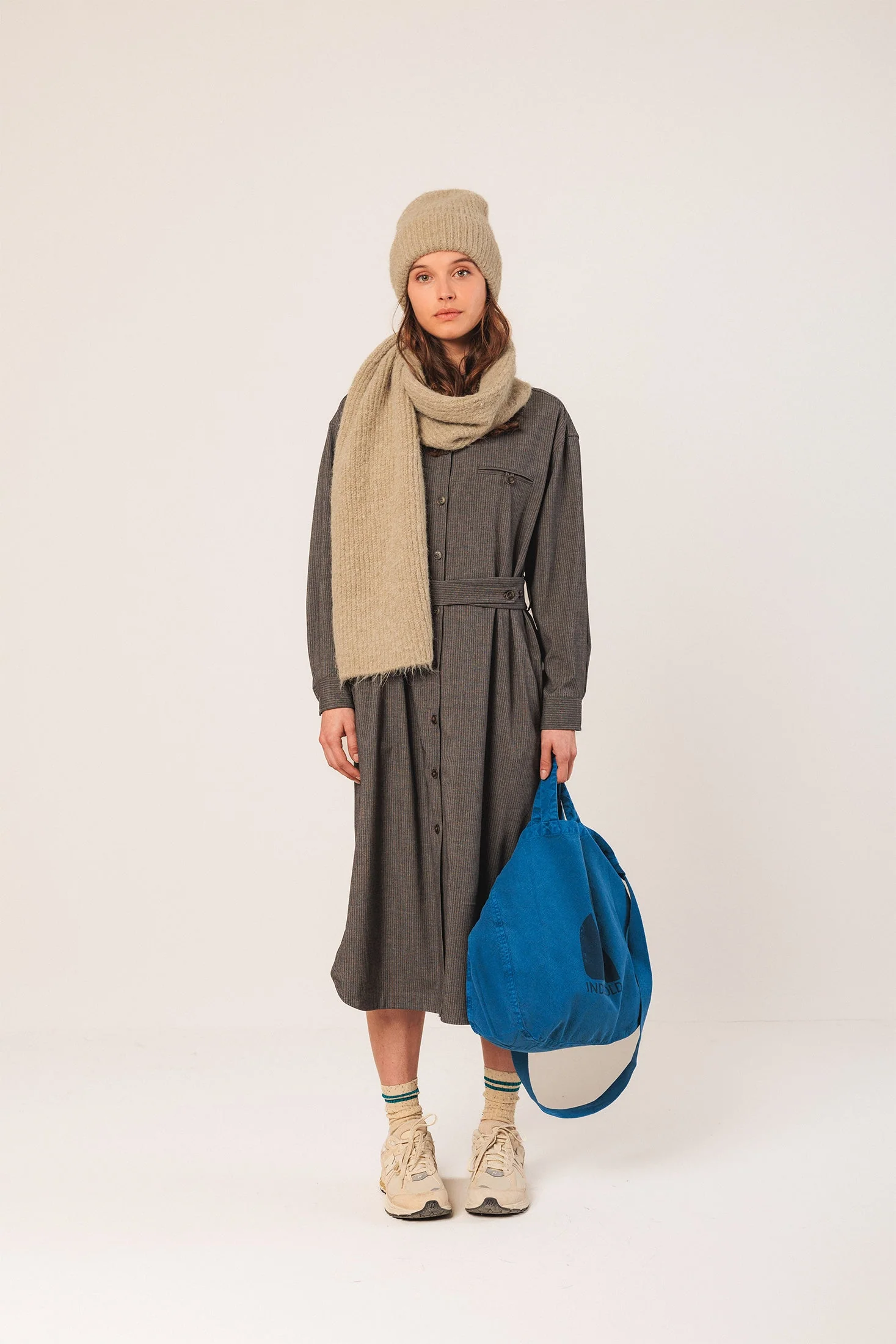 Colourful Knitted Scarf – Aloe - Image 3