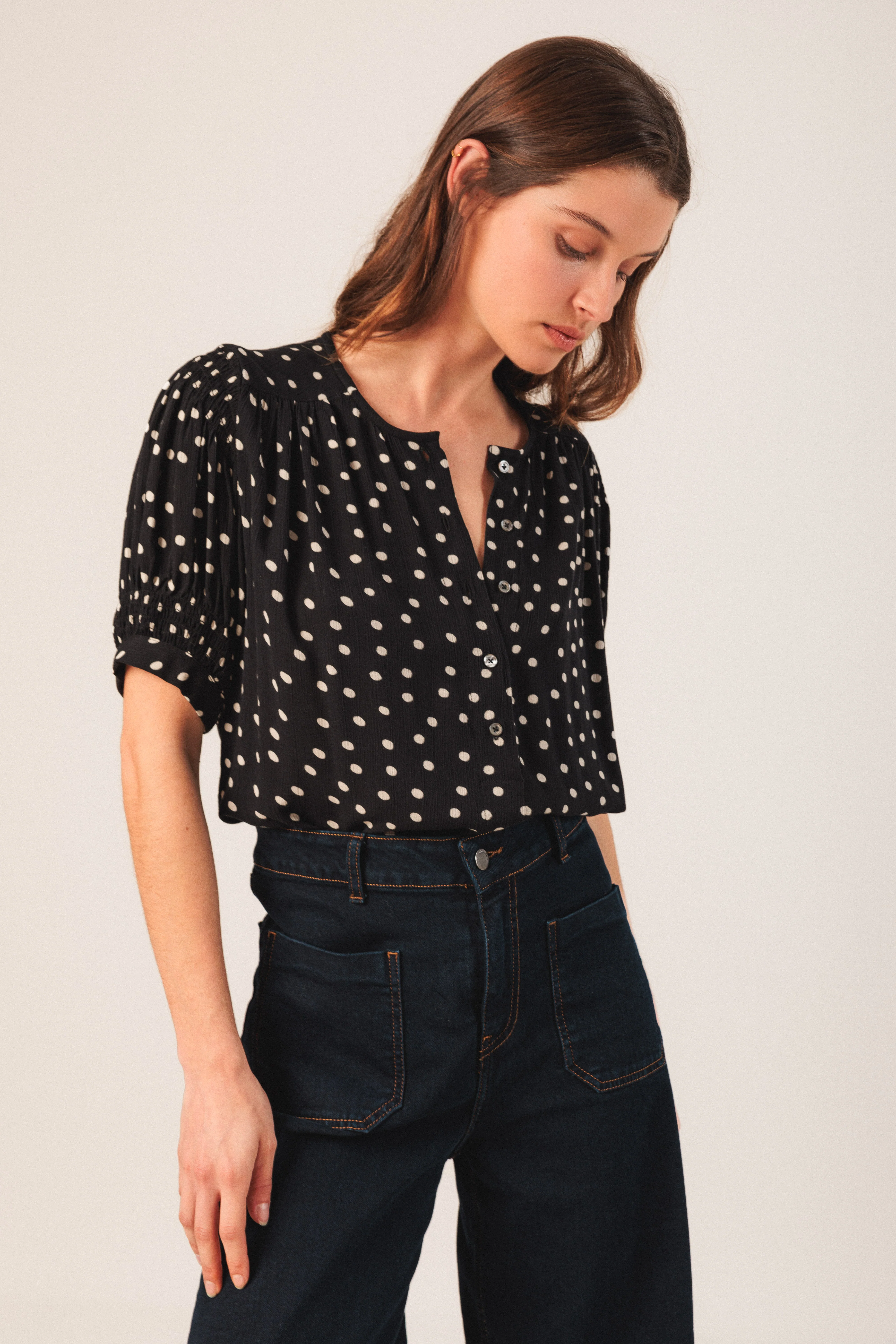 Lantern Sleeve Blouse - Image 4