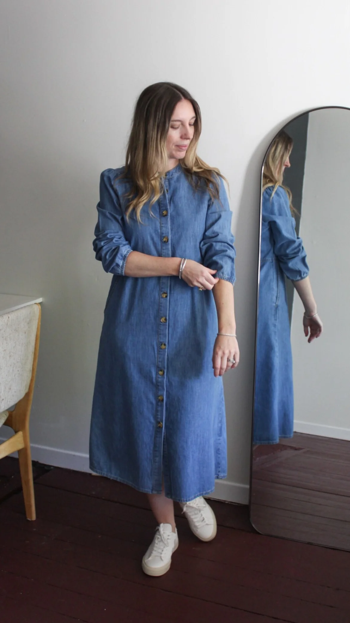 Retro Denim Dress - Image 6