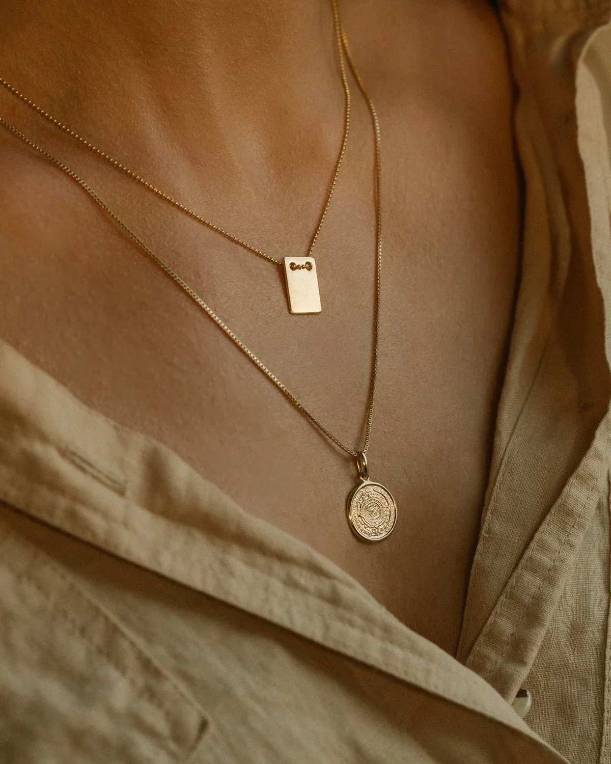 Mayan Necklace – Gold 16-18" - Image 4