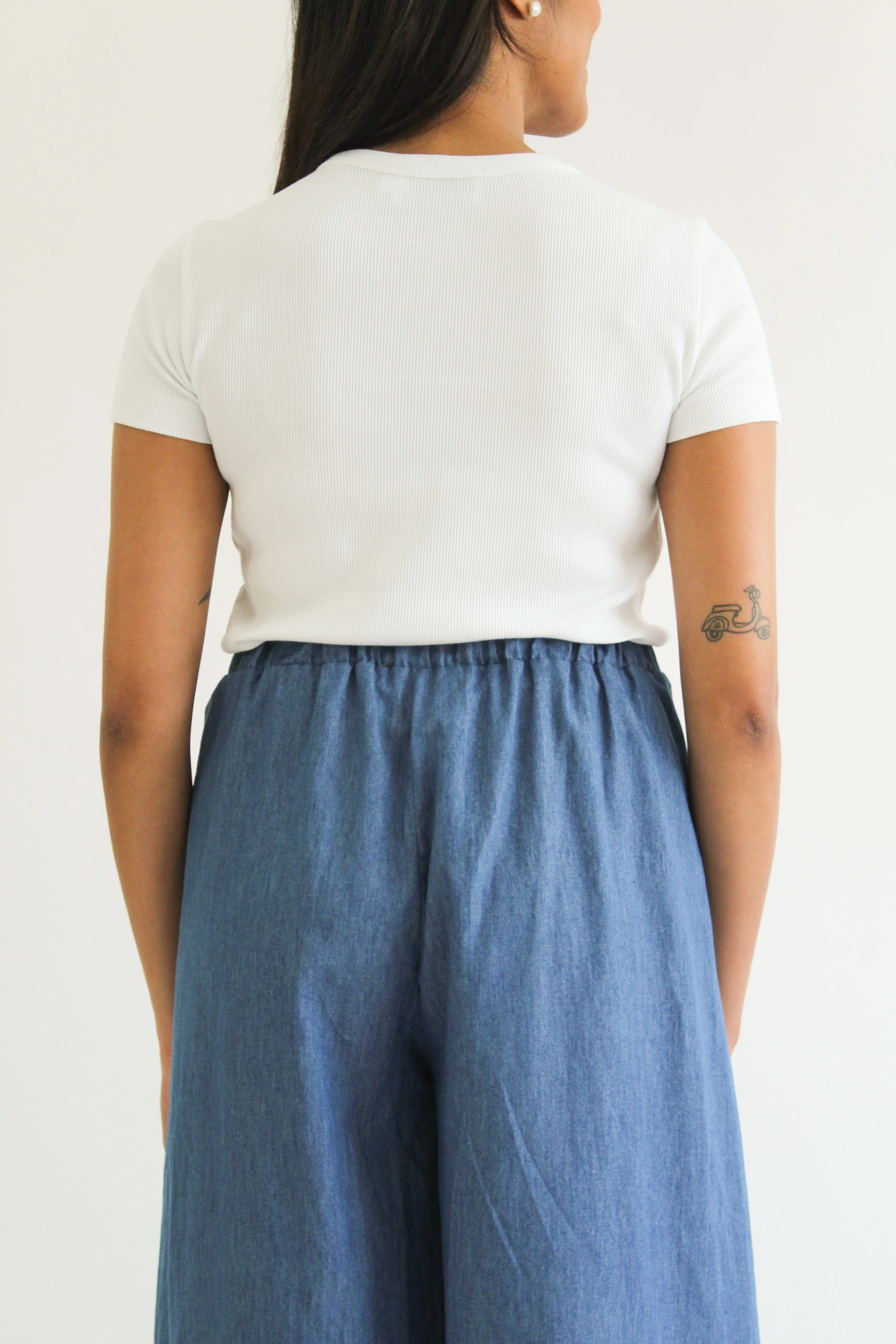 Denim Flowy Pant - Image 6