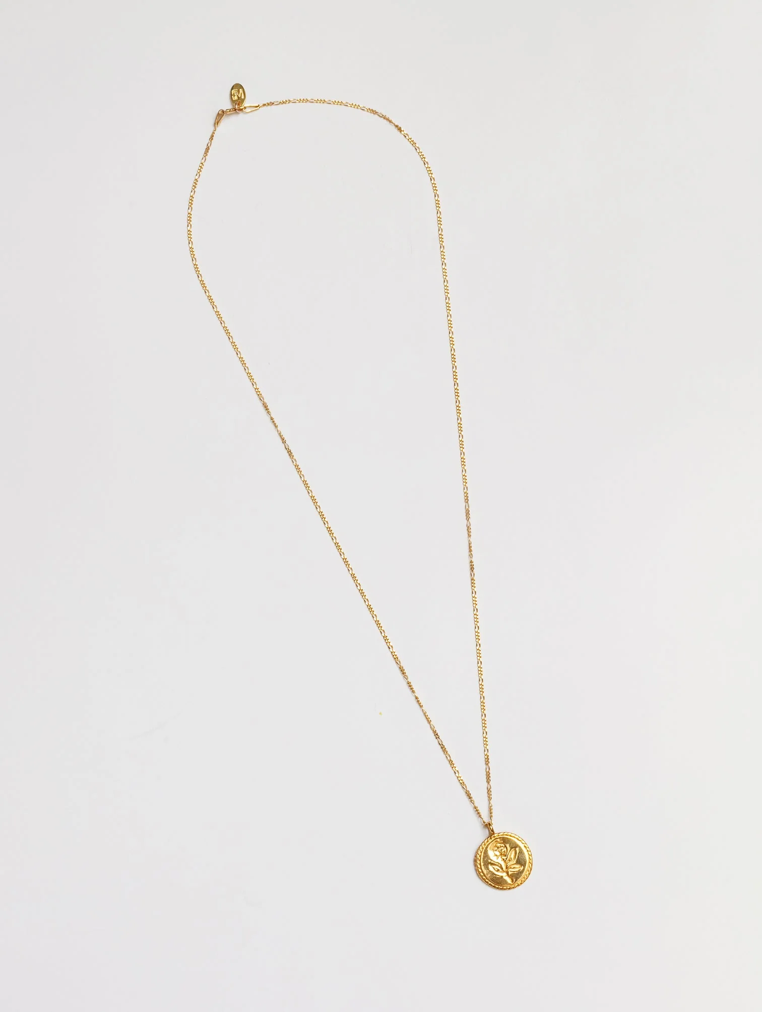 Rose Coin Necklace – Gold - Image 3