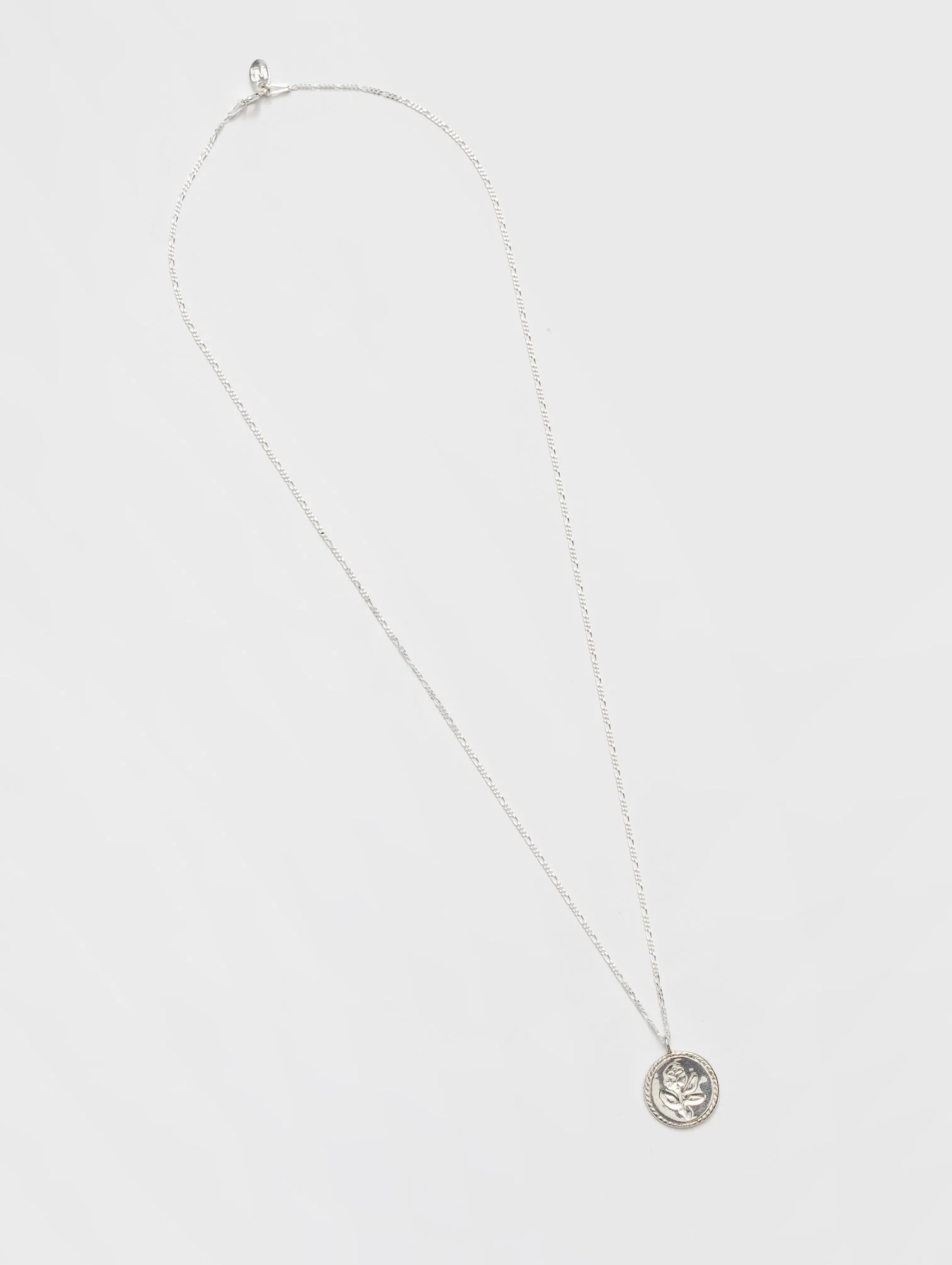 Rose Coin Necklace – Silver - Image 3