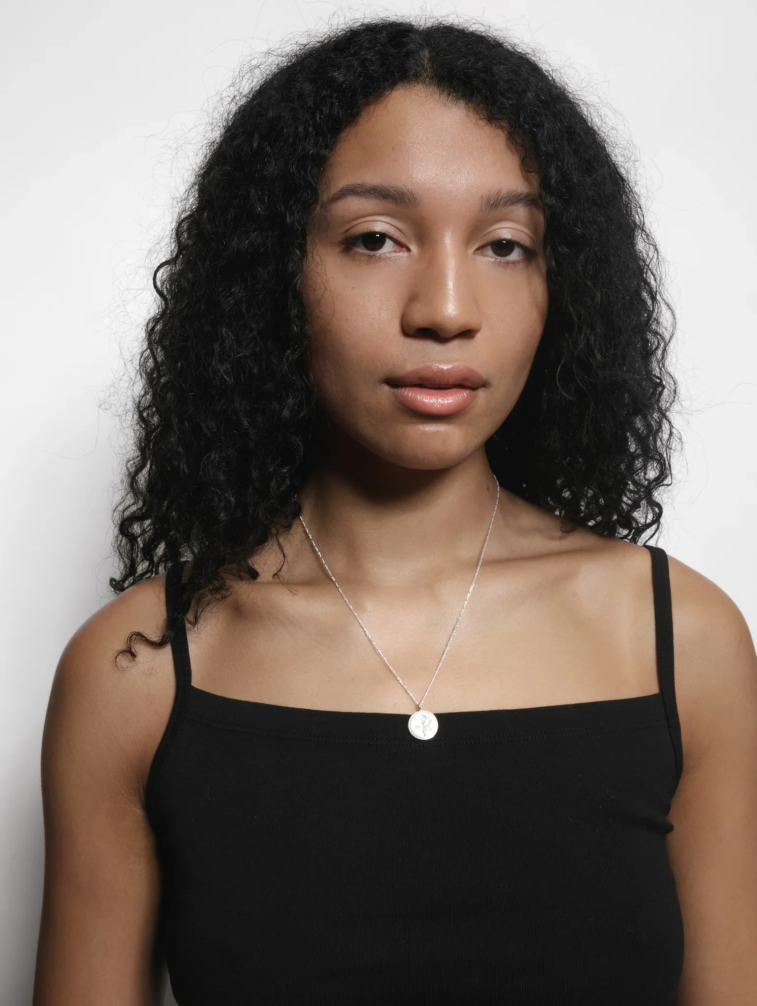 Rose Coin Necklace – Silver - Image 4
